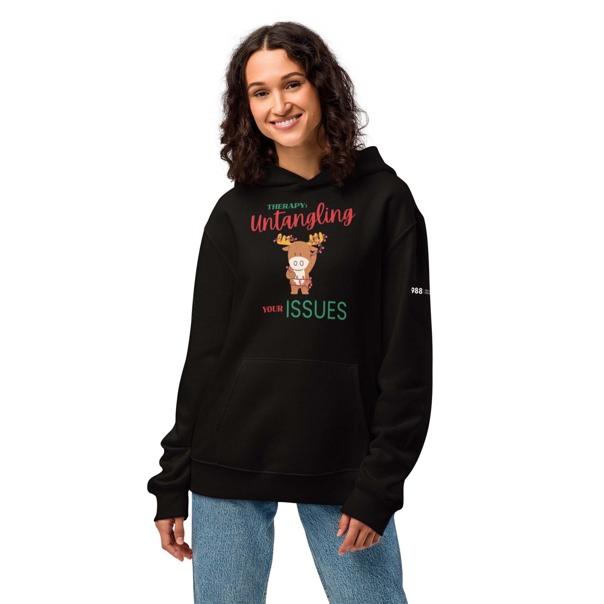 Christmas unisex oversized heavyweight hoodie - Image 2