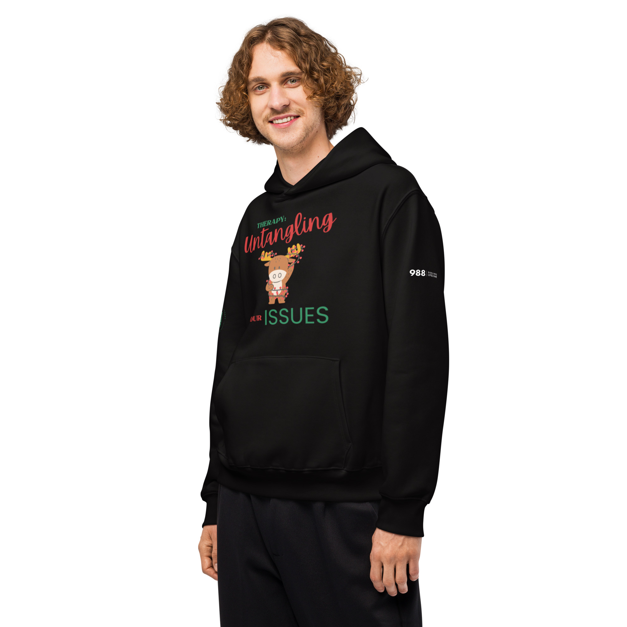 Christmas unisex oversized heavyweight hoodie - Image 3